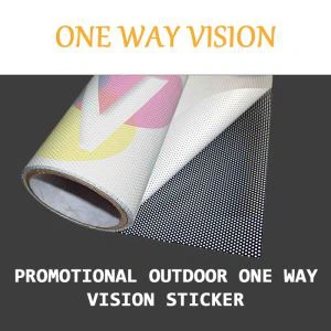 Sticer Gweledigaeth Un Ffordd Awyr Agored